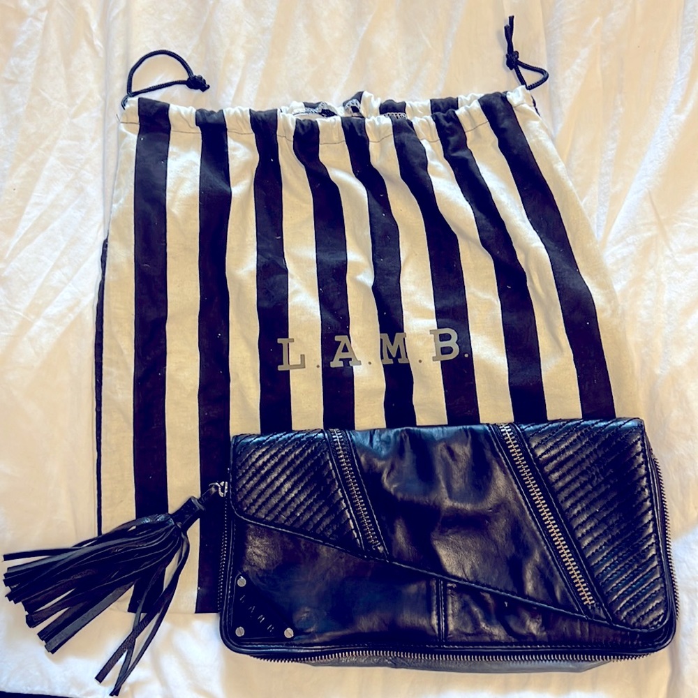 LAMB leather clutch bag-perfect condition!